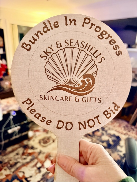 Hand Crafted Other - Customized Handmade Wood “Bundle No Bid” signs approx BOTH SIDES ENGRAVED